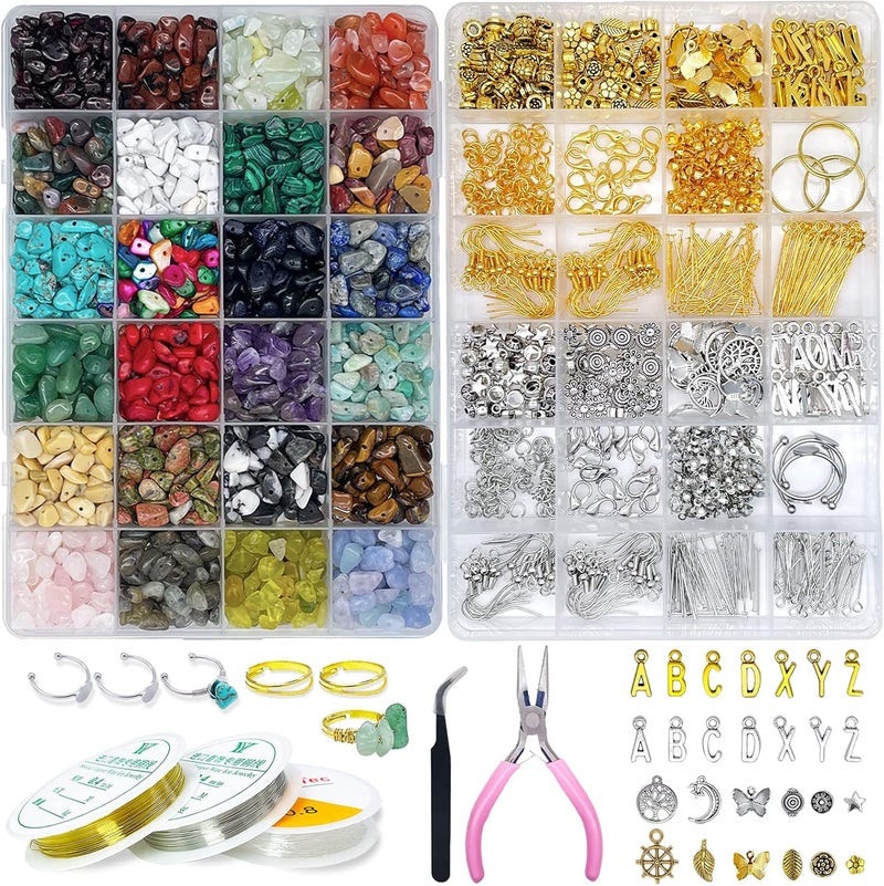 ygorios Jewelry Making Kit for Adults - 1760 PC Crystal Beads, 800 PC Jewelry Findings, DIY Bracelet, Earring - Image 1